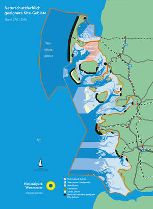 Kitesurfgebiete Naturpark Wattenmeer
